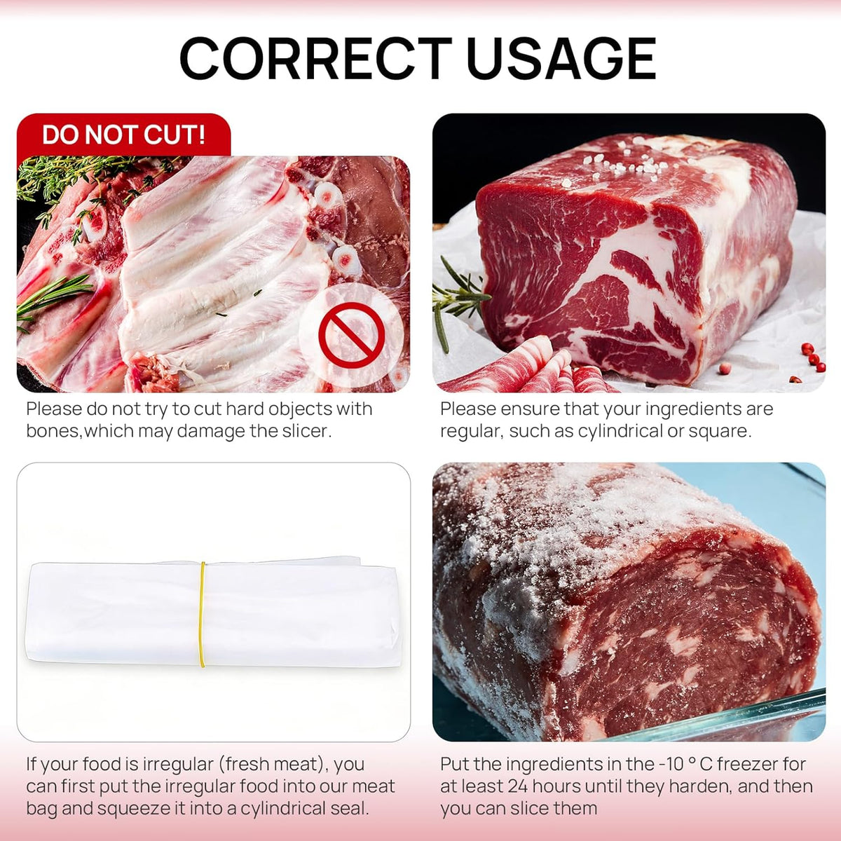 Manual Frozen Meat Slicer, Stainless Steel Meat Cutter for Home Use | Manual Slicing Machine with Adjustable Thickness for Beef, Pork, Lamb, Bacon BBQ,Salad,and Sandwich Slicing Easy to Use