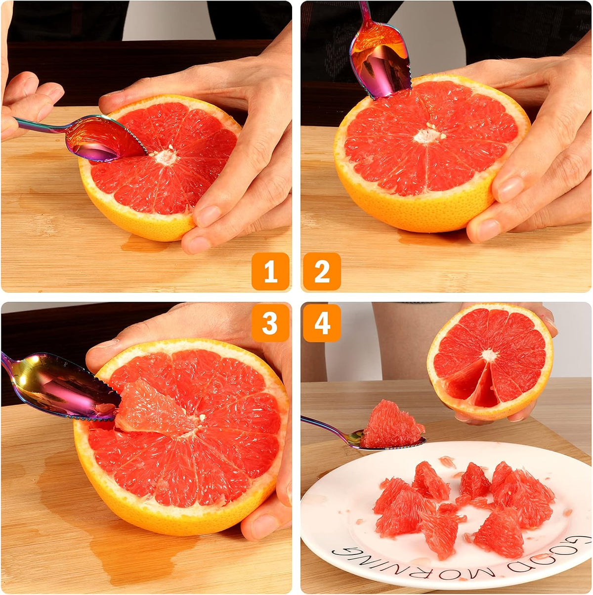 Grapefruit Spoons & Grapefruit Knife, Stainless Steel Grapefruit Utensil
