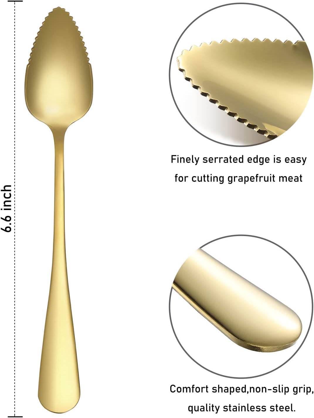 Grapefruit Spoons & Grapefruit Knife, Stainless Steel Grapefruit Utensil