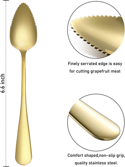 Grapefruit Spoons & Grapefruit Knife, Stainless Steel Grapefruit Utensil