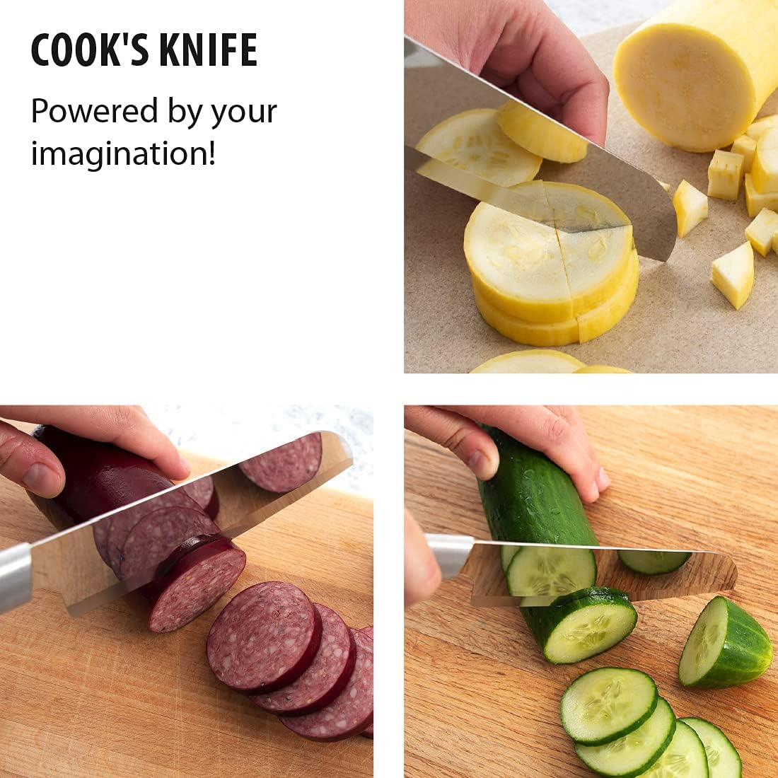 Cook’s Knife (R134), Silver Handle | 6.25" Stainless Steel Blade, Silver Cast Aluminum Handle