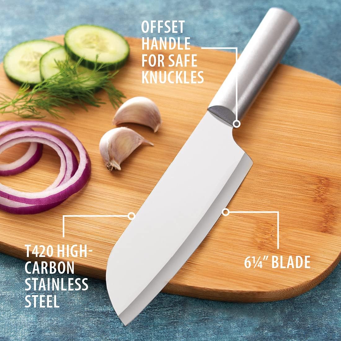 Cook’s Knife (R134), Silver Handle | 6.25" Stainless Steel Blade, Silver Cast Aluminum Handle