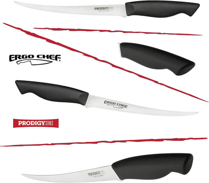 Prodigy Series 7.5-Inch Curved Flexible Fillet Knife – High-Carbon Stainless Steel Blade, Ergonomic Non-Slip Handle for Fish and Meat Filleting & Deboning