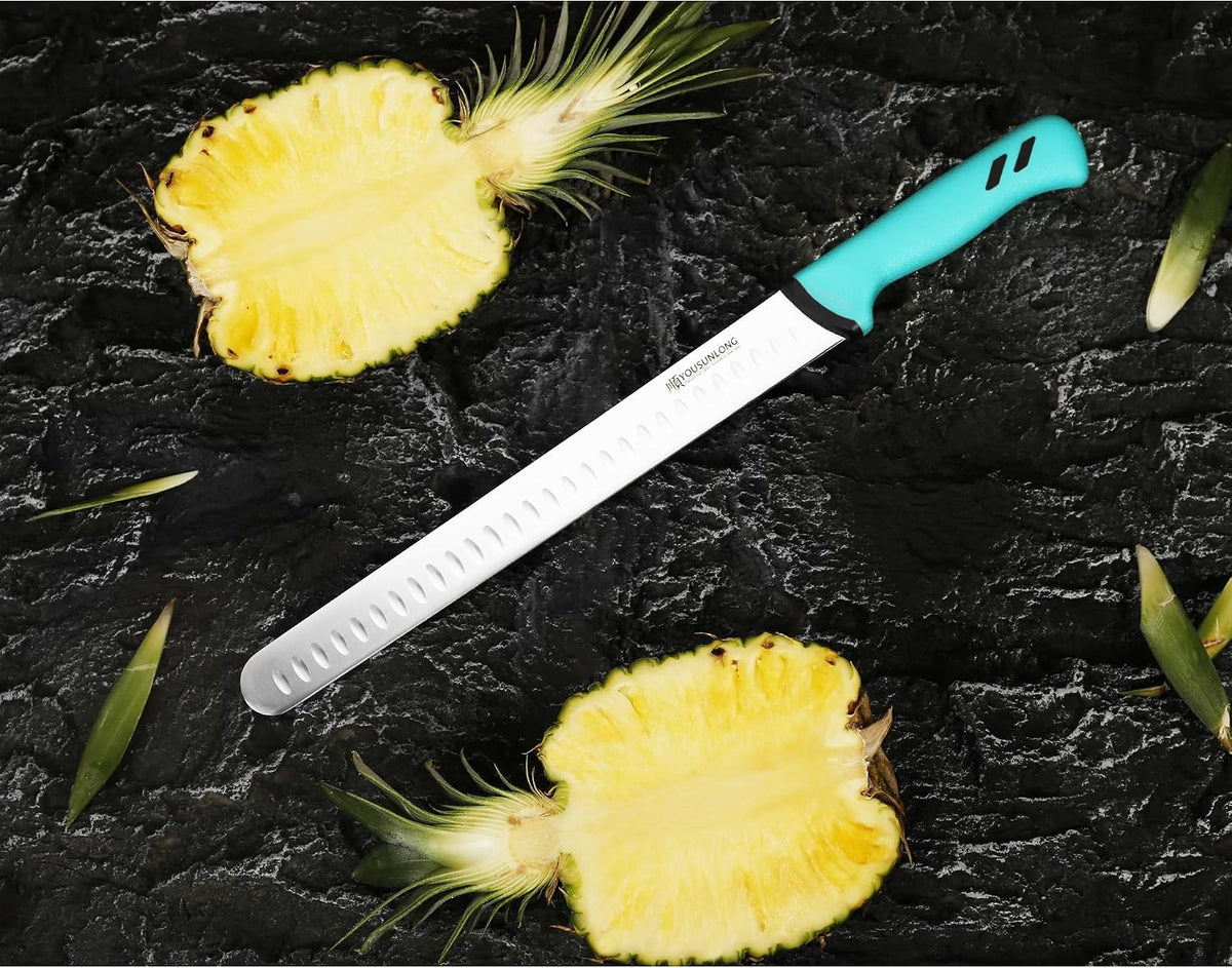 Brisket Slicing Knife - 12 Inch - Razor Sharp Ham Knife - High-carbon Molybdenum Steel - Santoprene Handle - Designed for Briskets,Roasts,Turkey,BBQ