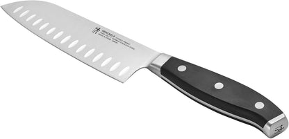Forged Premio 7-inch Hollow Edge Santoku Knife, Black/Stainless Steel