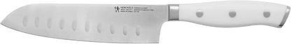 Forged Premio 7-inch Hollow Edge Santoku Knife, Black/Stainless Steel