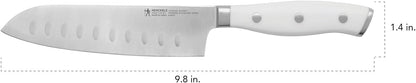 Forged Premio 7-inch Hollow Edge Santoku Knife, Black/Stainless Steel