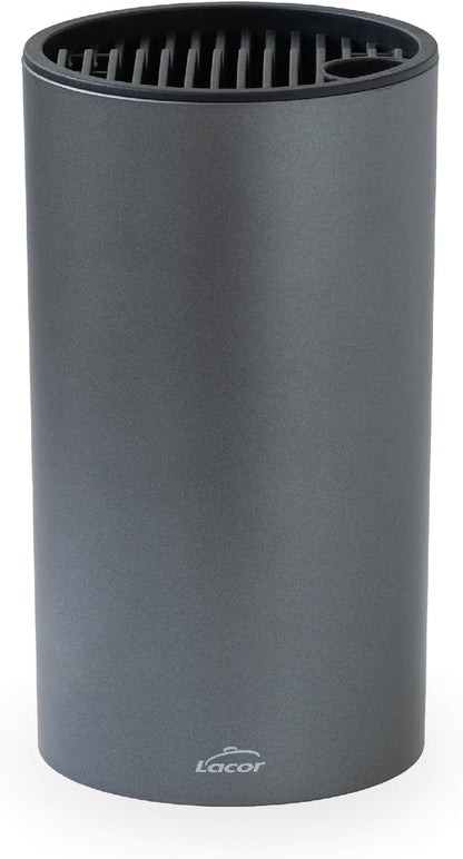 39038 - TitanPro Knife Block, Universal Block Knife, Metallic Colour, Ø13cm, Height 23cm, Dishwasher Safe