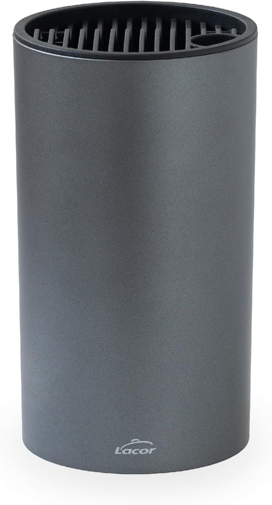 39038 - TitanPro Knife Block, Universal Block Knife, Metallic Colour, Ø13cm, Height 23cm, Dishwasher Safe