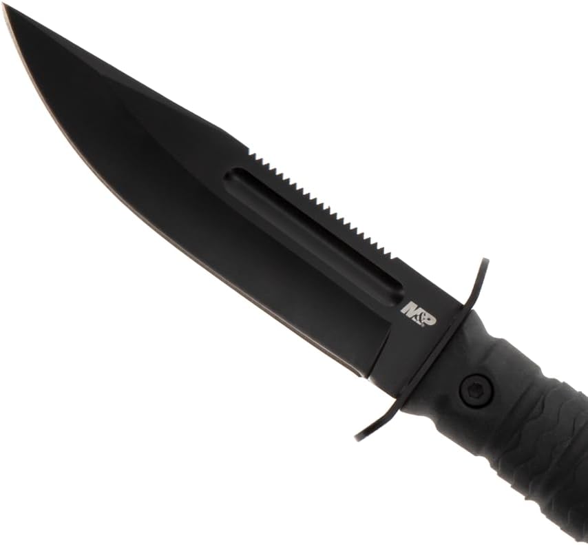 M&P Special Ops Survival Knives with Full-Tang Construction, 5"-7", Black Oxide Coated Stainless Steel Blade, For Tactical, Survival, and Outdoors
