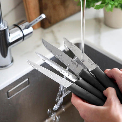 Set of 4 Bon Appetit+ Dishwasher Safe Serrated Steak Knives - Grey