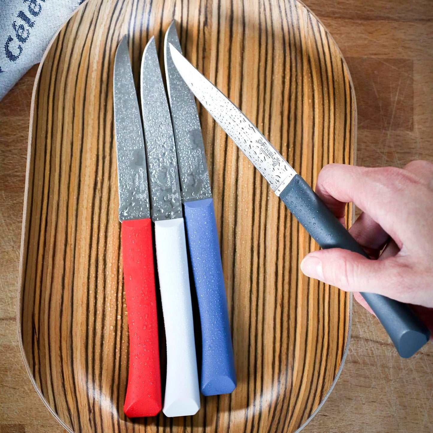 Set of 4 Bon Appetit+ Dishwasher Safe Serrated Steak Knives - Grey