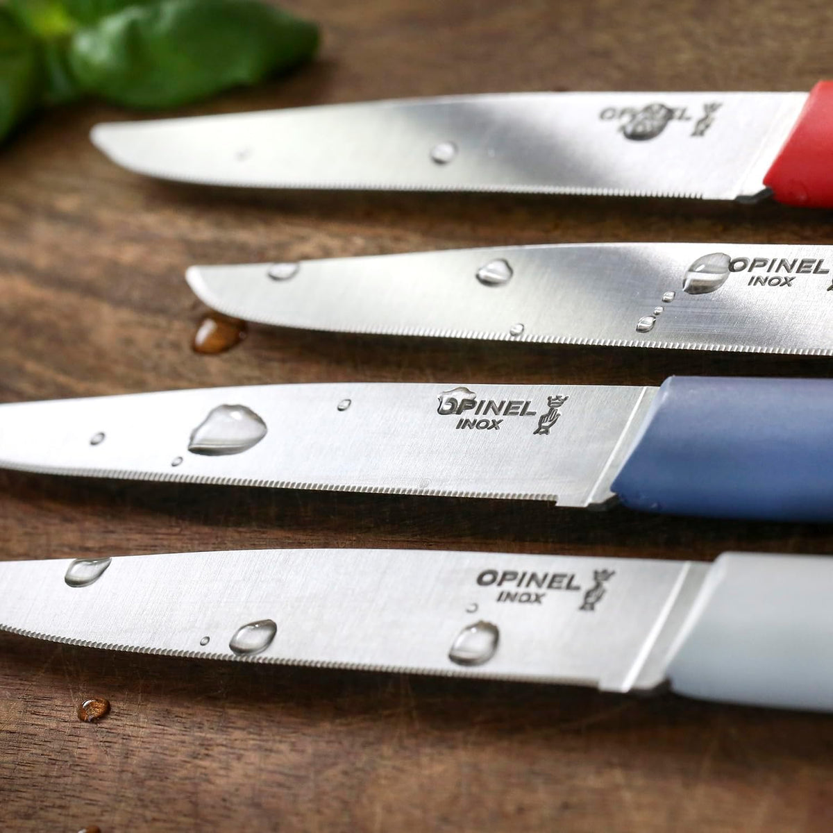 Set of 4 Bon Appetit+ Dishwasher Safe Serrated Steak Knives - Grey