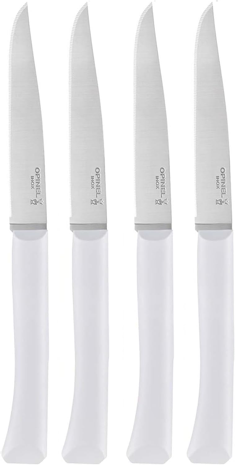 Set of 4 Bon Appetit+ Dishwasher Safe Serrated Steak Knives - Grey