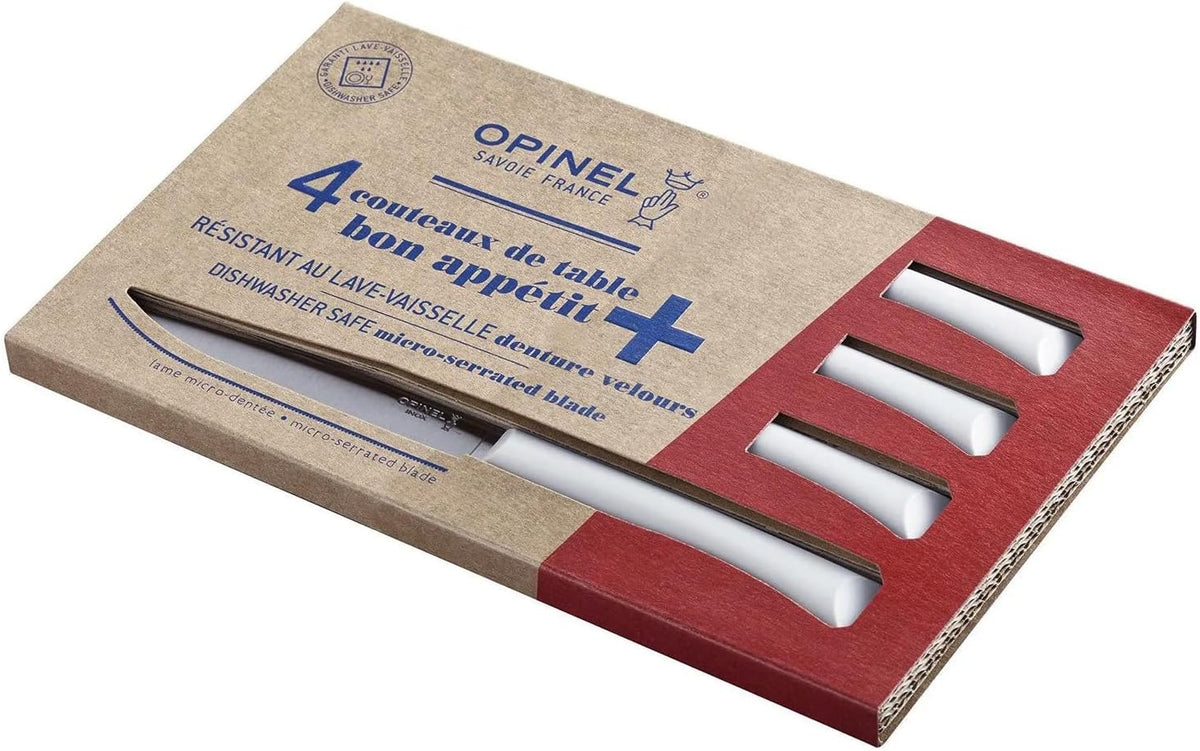 Set of 4 Bon Appetit+ Dishwasher Safe Serrated Steak Knives - Grey