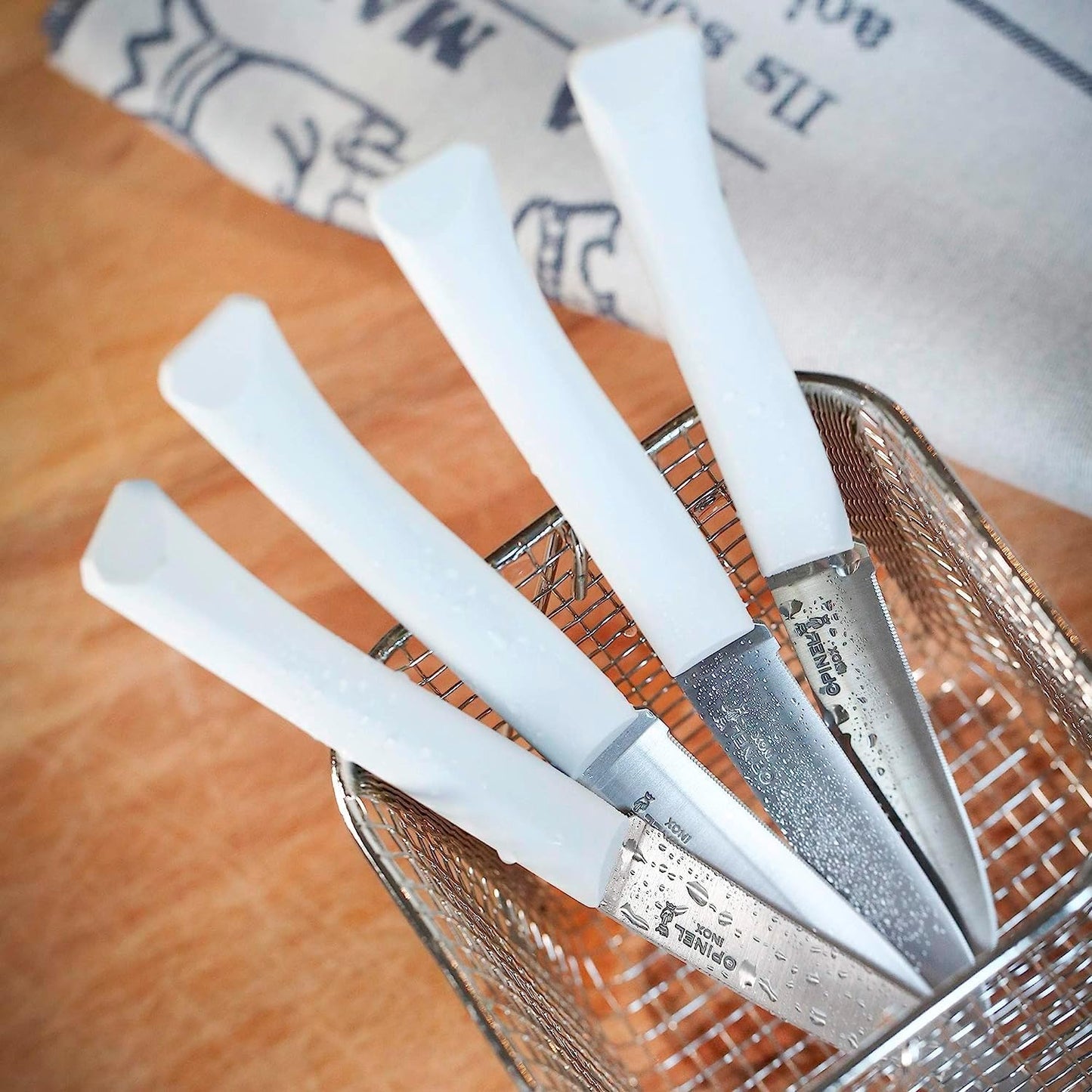 Set of 4 Bon Appetit+ Dishwasher Safe Serrated Steak Knives - Grey