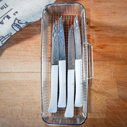 Set of 4 Bon Appetit+ Dishwasher Safe Serrated Steak Knives - Grey
