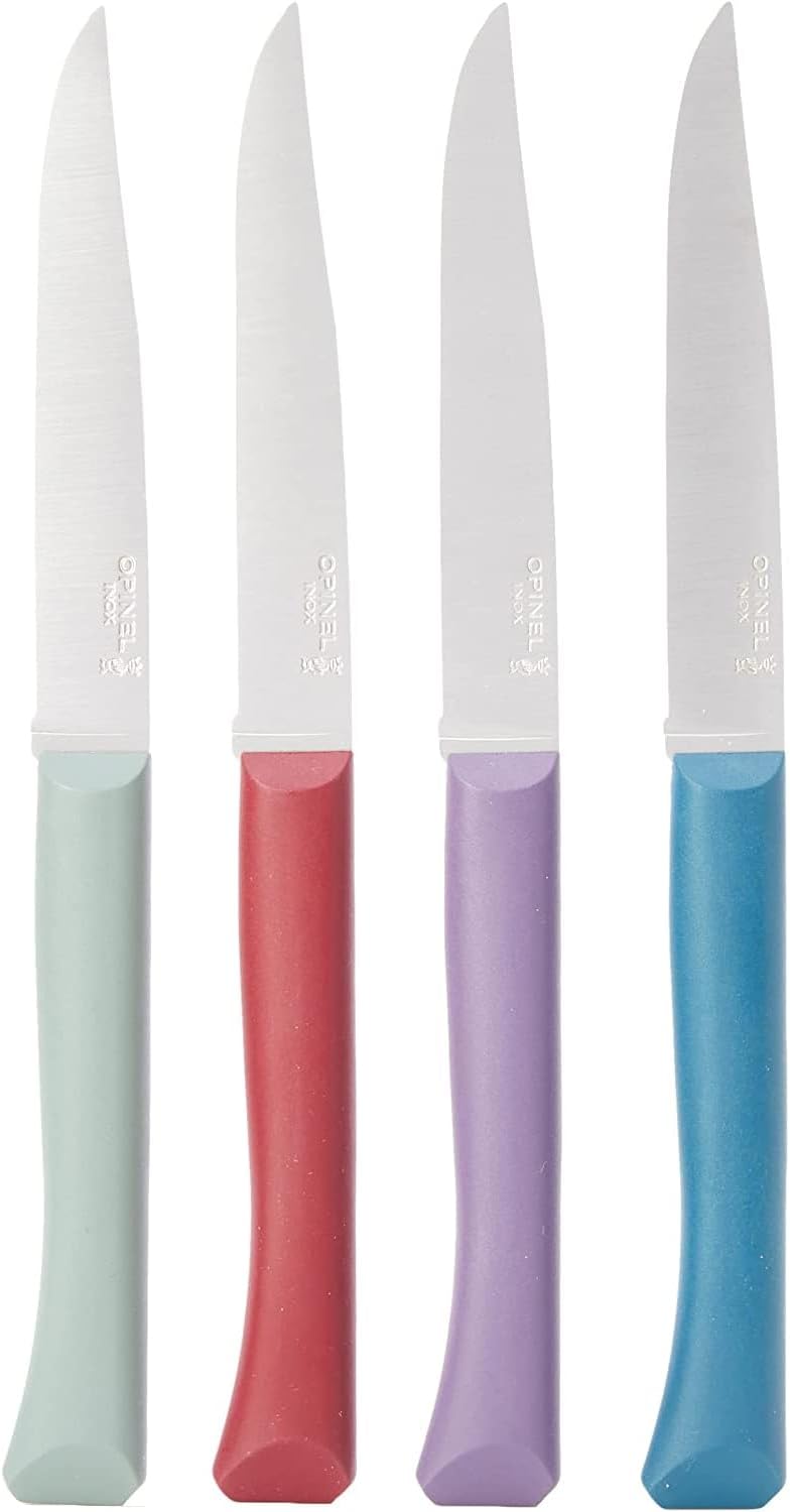 Set of 4 Bon Appetit+ Dishwasher Safe Serrated Steak Knives - Grey