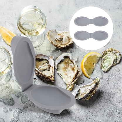 Oyster Shucker Tool Set 2-Pack Oyster Holder Opener for Safe Shellfish Opening Ergonomic Shucking Clamp for Clam Scallop Seafood Tools for Bbq Picnic Dinner Travel