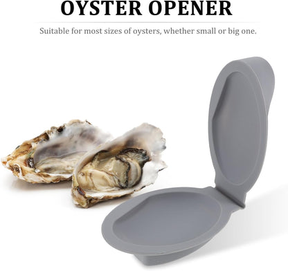 Oyster Shucker Tool Set 2-Pack Oyster Holder Opener for Safe Shellfish Opening Ergonomic Shucking Clamp for Clam Scallop Seafood Tools for Bbq Picnic Dinner Travel
