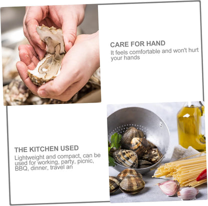 Oyster Shucker Tool Set 2-Pack Oyster Holder Opener for Safe Shellfish Opening Ergonomic Shucking Clamp for Clam Scallop Seafood Tools for Bbq Picnic Dinner Travel