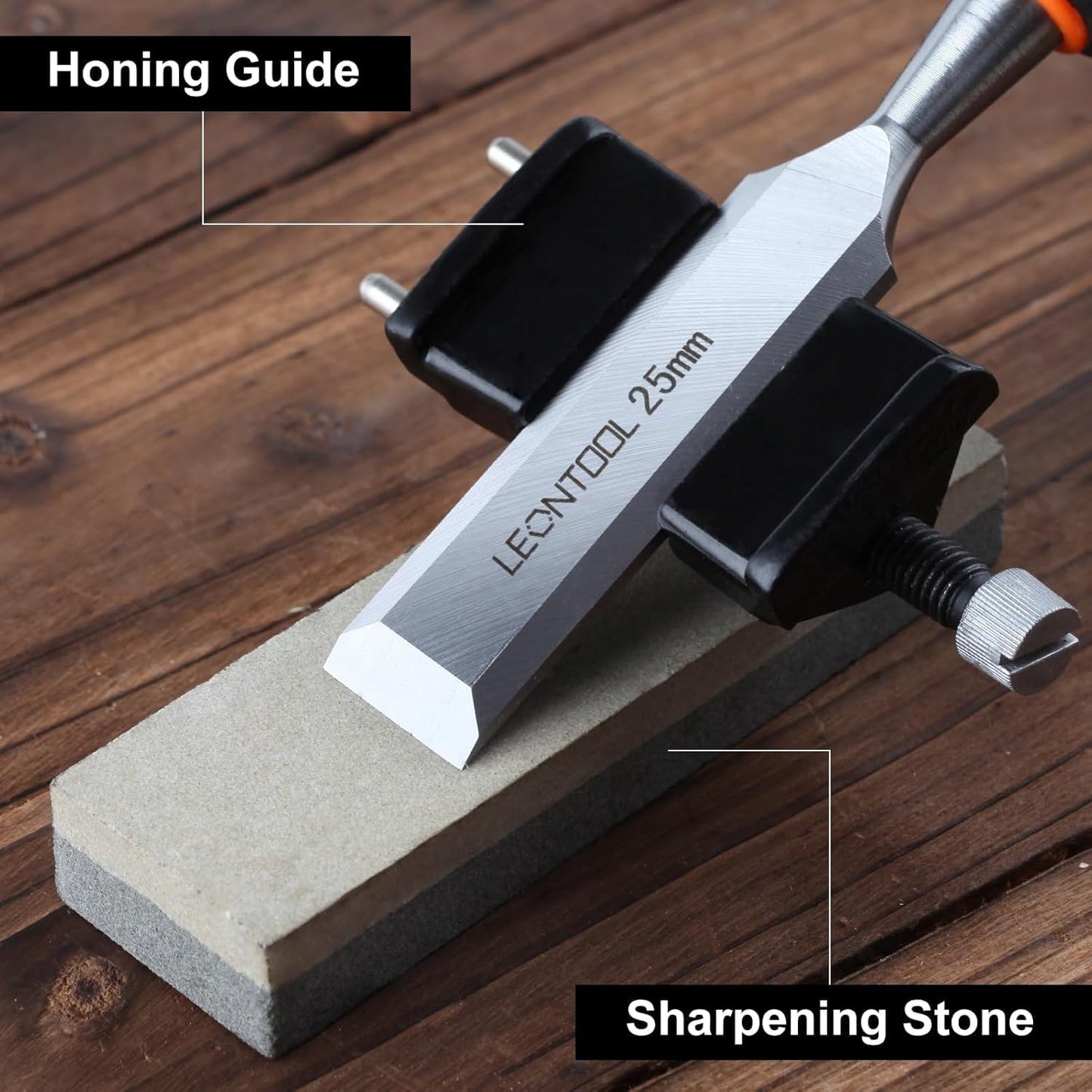 10 Pieces Wood Chisel Set Wood Carving Chisels Set with Storage Case for Woodworking, 6pcs Wood Chisel with 1 Honing Guide, 1 Sharpening Stone and 2 Carpenter Pencils, Wood Working Tools