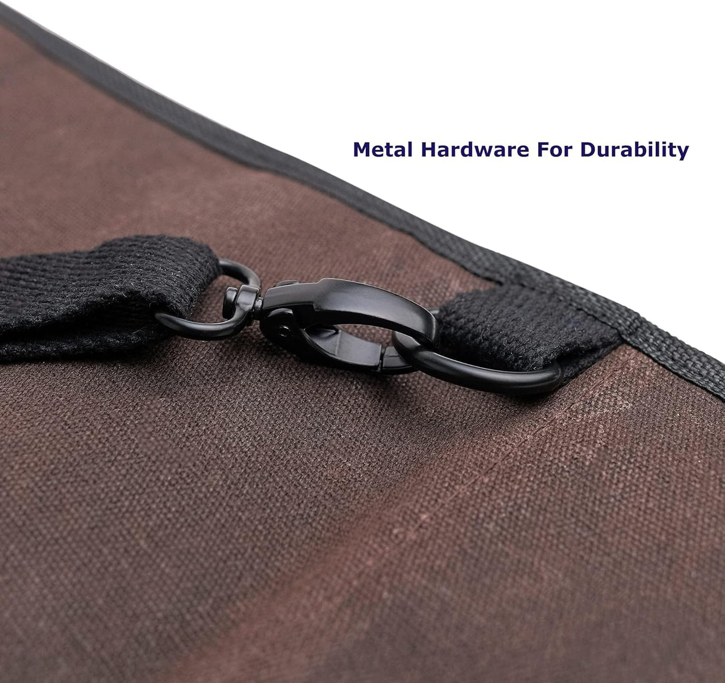 Chef Knife Roll Bag – 12oz Water-Resistant Waxed Canvas – Heavy-Duty Portable Knife Case with 11 Slots for Cleavers, Carving Knives & Chef Tools – Bonus Oven Mitts Included (Brown)