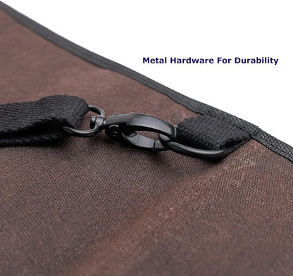 Chef Knife Roll Bag – 12oz Water-Resistant Waxed Canvas – Heavy-Duty Portable Knife Case with 11 Slots for Cleavers, Carving Knives & Chef Tools – Bonus Oven Mitts Included (Brown)