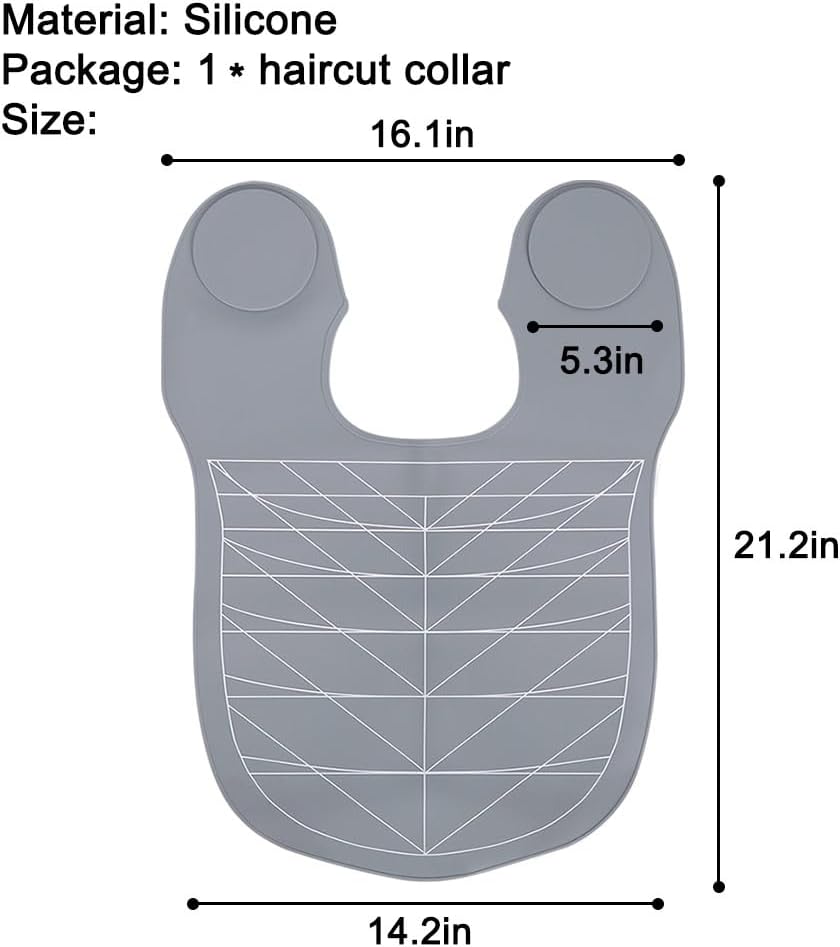 Silicone Hair Cutting Guide Collar - Waterproof Cutting Mat for Hair Stylist - Hair Cutting Cape