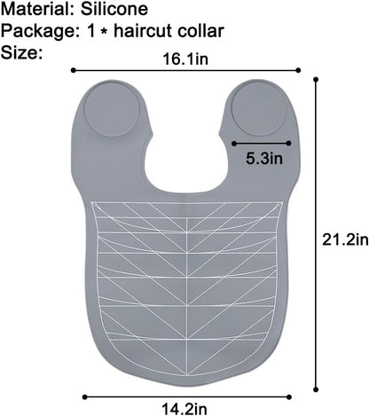 Silicone Hair Cutting Guide Collar - Waterproof Cutting Mat for Hair Stylist - Hair Cutting Cape