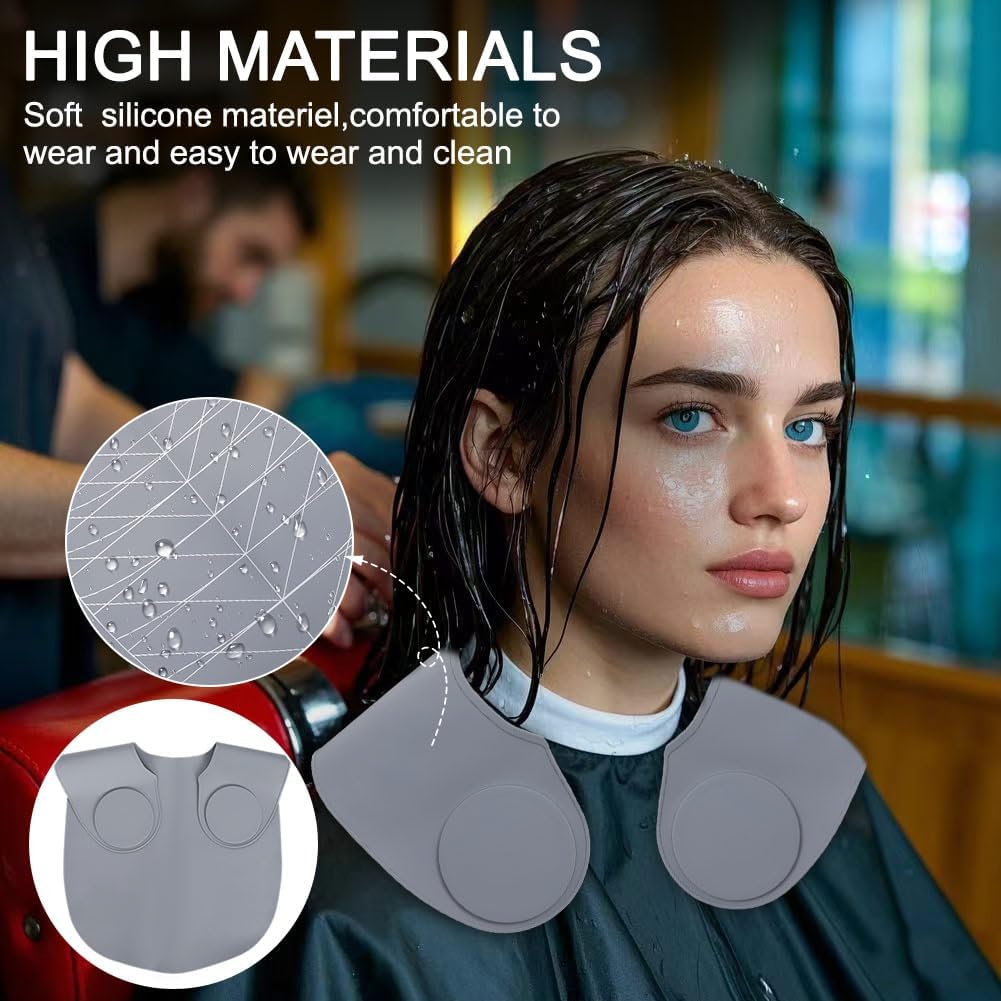 Silicone Hair Cutting Guide Collar - Waterproof Cutting Mat for Hair Stylist - Hair Cutting Cape