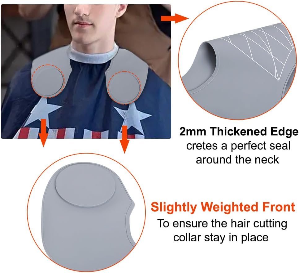 Silicone Hair Cutting Guide Collar - Waterproof Cutting Mat for Hair Stylist - Hair Cutting Cape