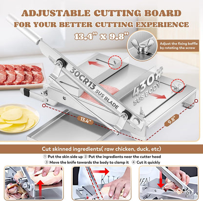 Bone Rib Cutter Chicken Chopper 13.5 Inch Double Blade (KD0288)