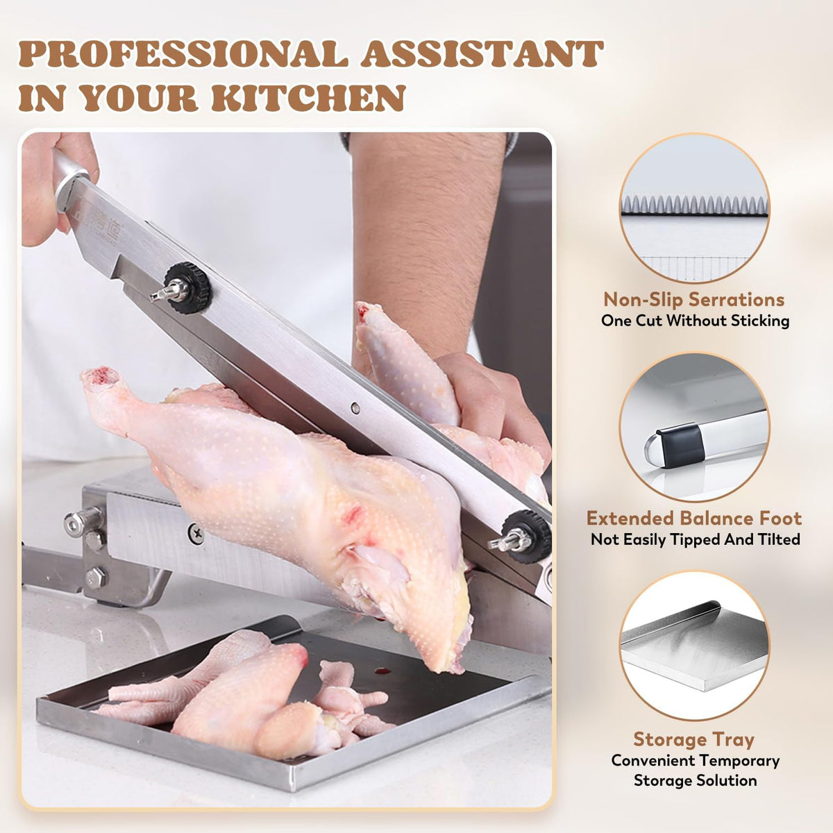 Bone Rib Cutter Chicken Chopper 13.5 Inch Double Blade (KD0288)