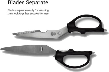 Multi Purpose Kitchen Shears, Heavy Duty Cooking Scissors, Durable 420J2 Stainless Steel, Detachable Blades for Easy Cleaning, Kitchen Shears for Professional and Home Chefs