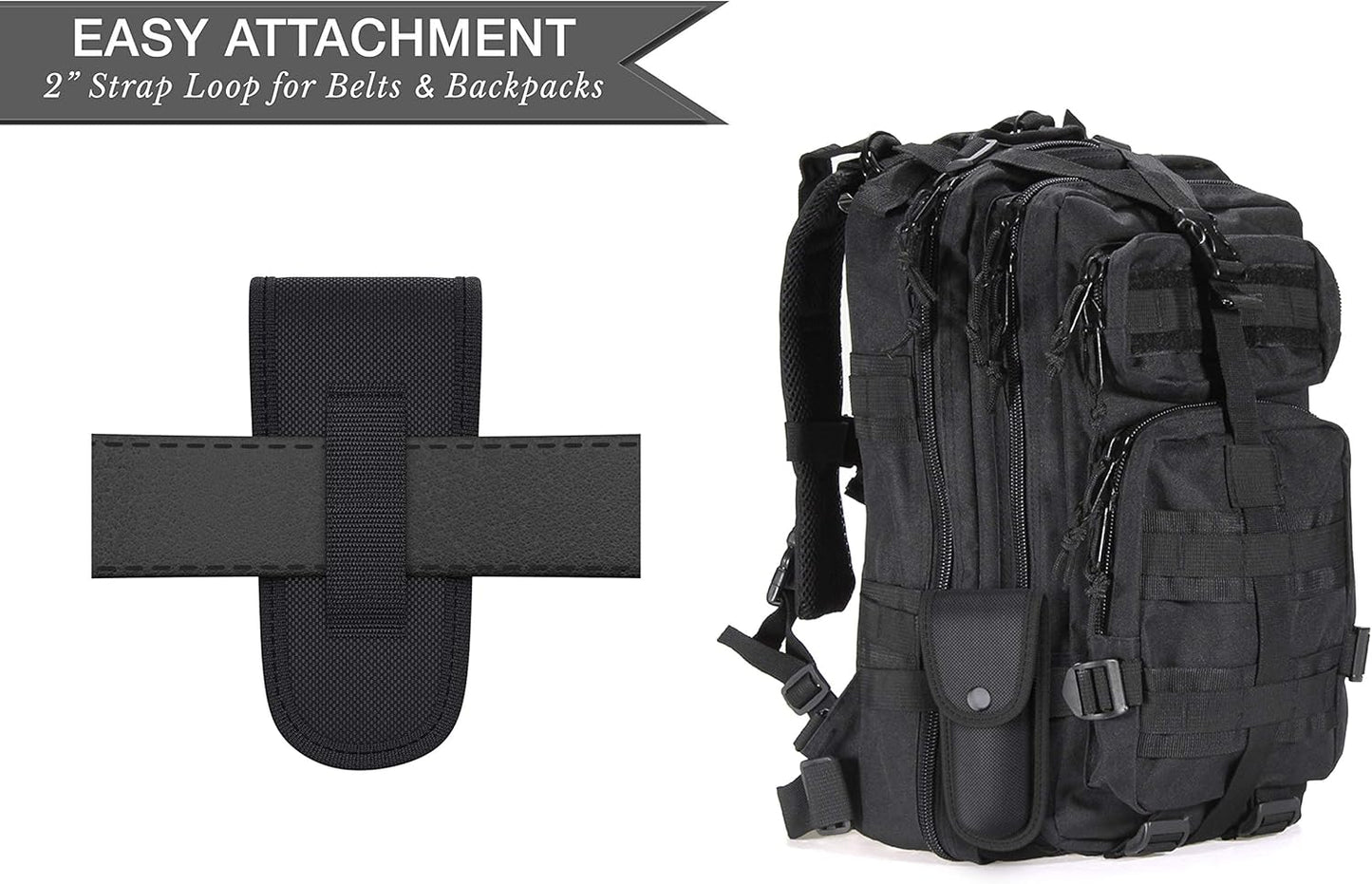 Universal Tactical Knife Sheath Holster with Belt Loop - Pouch Fits Any 5" Folding Pocket Knife