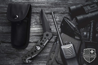 Universal Tactical Knife Sheath Holster with Belt Loop - Pouch Fits Any 5" Folding Pocket Knife