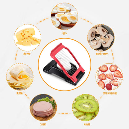 Multipurpose Heavy Duty Aluminium Egg Slicer, Stainless Steel Wire, Sliver | Dishwasher Safe, Rust Resistant, Egg Cutter for Hard Boiled Eggs, Soft Food and Soft Fruit, Salads, Butter, Cheese, Spam
