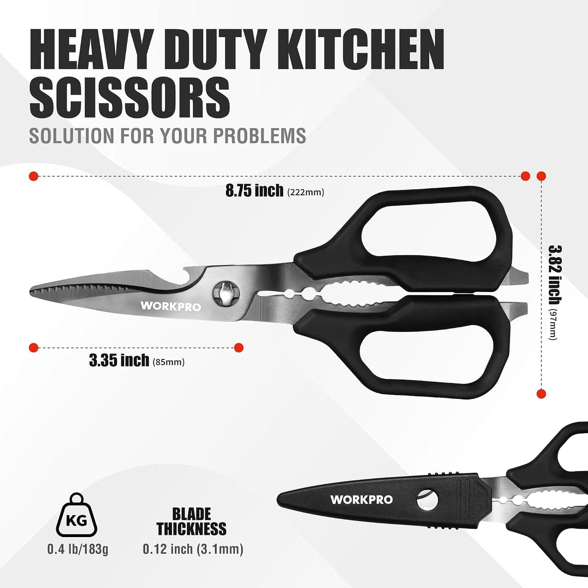 Kitchen Scissors, All Purpose Kitchen Shears Titanium Coated