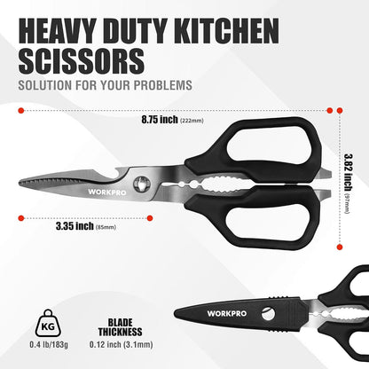 Kitchen Scissors, All Purpose Kitchen Shears Titanium Coated