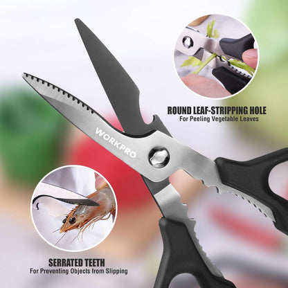 Kitchen Scissors, All Purpose Kitchen Shears Titanium Coated
