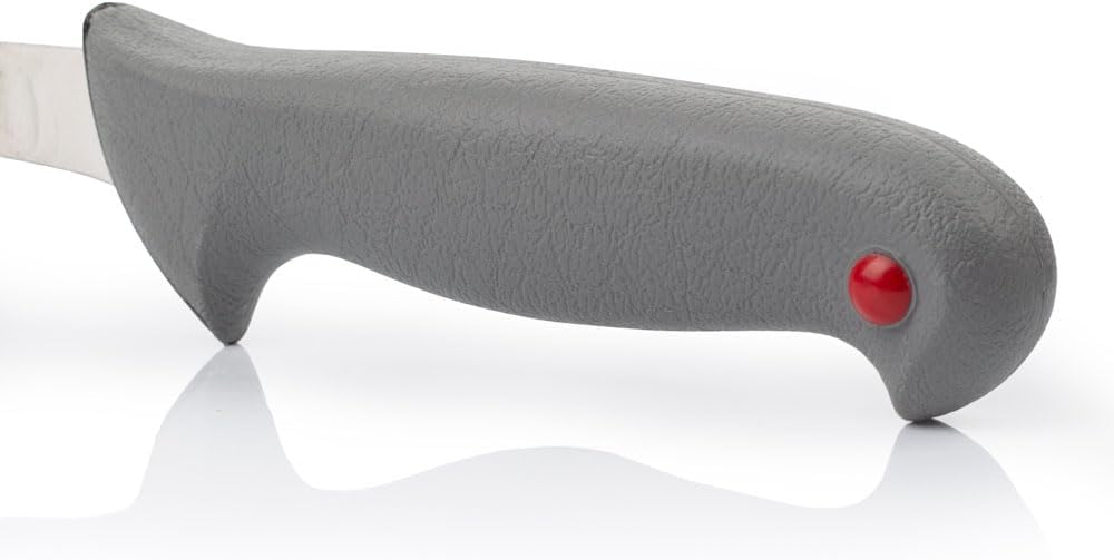 Serie Colour Proof - Salmon Knife Fish Knife - 12" Blade Nitrum Stainless Steel - Polypropylene Handle Covered by Elastomer in Black Color - Ideal for Professional Use and Hygiene