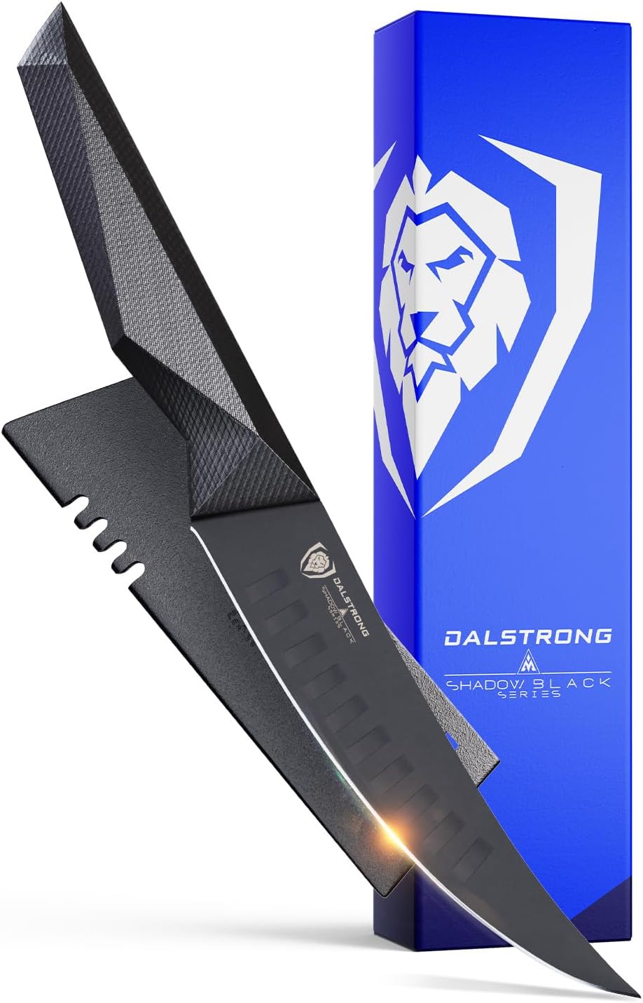 Fillet Knife - 6 inch - Shadow Black Series - Black Titanium Nitride Coated - High Carbon 7CR17MOV-X Vacuum Treated Steel - Meat, Boning Knife - Sheath - NSF Certified