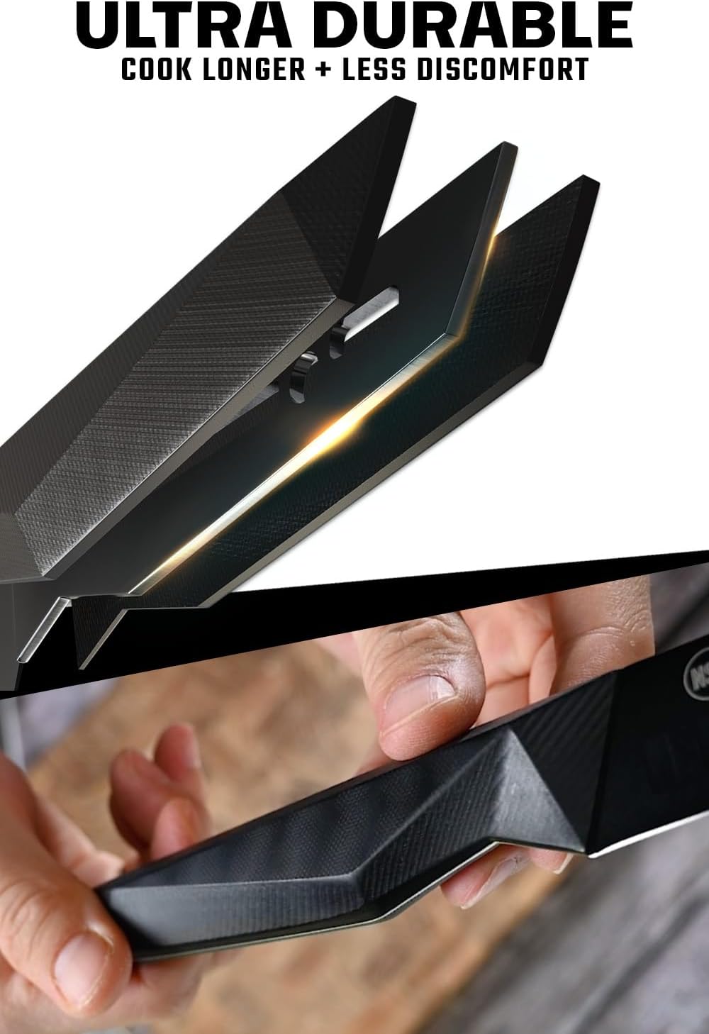 Fillet Knife - 6 inch - Shadow Black Series - Black Titanium Nitride Coated - High Carbon 7CR17MOV-X Vacuum Treated Steel - Meat, Boning Knife - Sheath - NSF Certified