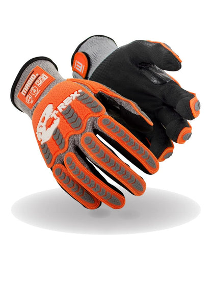 MAGID T-REX Flex Series ANSI A4 Foam Nitrile Coated Impact Gloves, 1 Pair, Size 10/XL (TRX443)