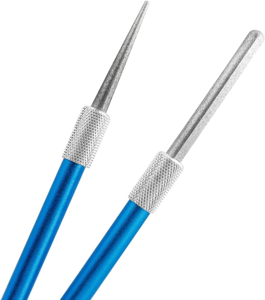 2Pcs Serrated Knife Sharpener, Retractable Diamond Sharpening Rod Multifunctional Knife Sharpening Tool for Outdoor Kitchen Fishing Hunting