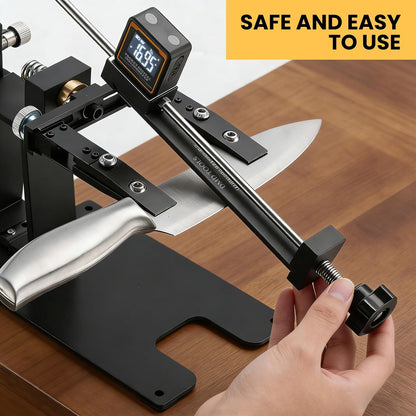 Precision Knife Sharpening System, 11°-30° Professional Knife Sharpener | 5 Diamond & Ceramic Stones for Kitchen Knife - Gifts for Men, Dad