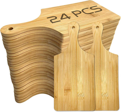 11x5 In Mini Charcuterie Boards,6 Pcs Small Wood Cutting Board Bulk Cutting Board for Crafts with Handle,Laser Engraving Cutting Boards Blank,Unfinished Wood Cutting Boards,Mini Cheese Board as Gift