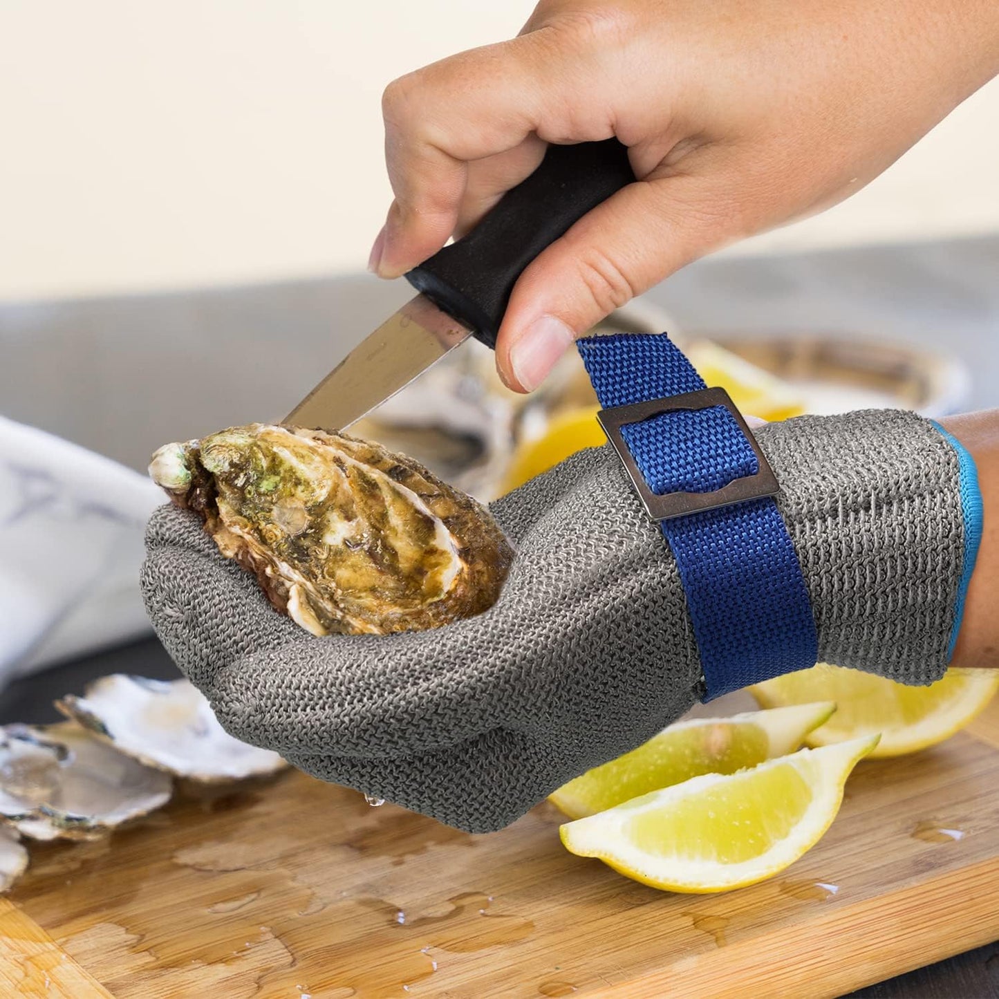 SlicePro ANSI A9 Cut Resistant Glove PR1706, Stainless Steel Mesh Metal Glove, Food Grade for Kitchen Cooking, Butcher Meat Cutting, Oyster Shucking, Mandoline, (XL, 1 PCS)