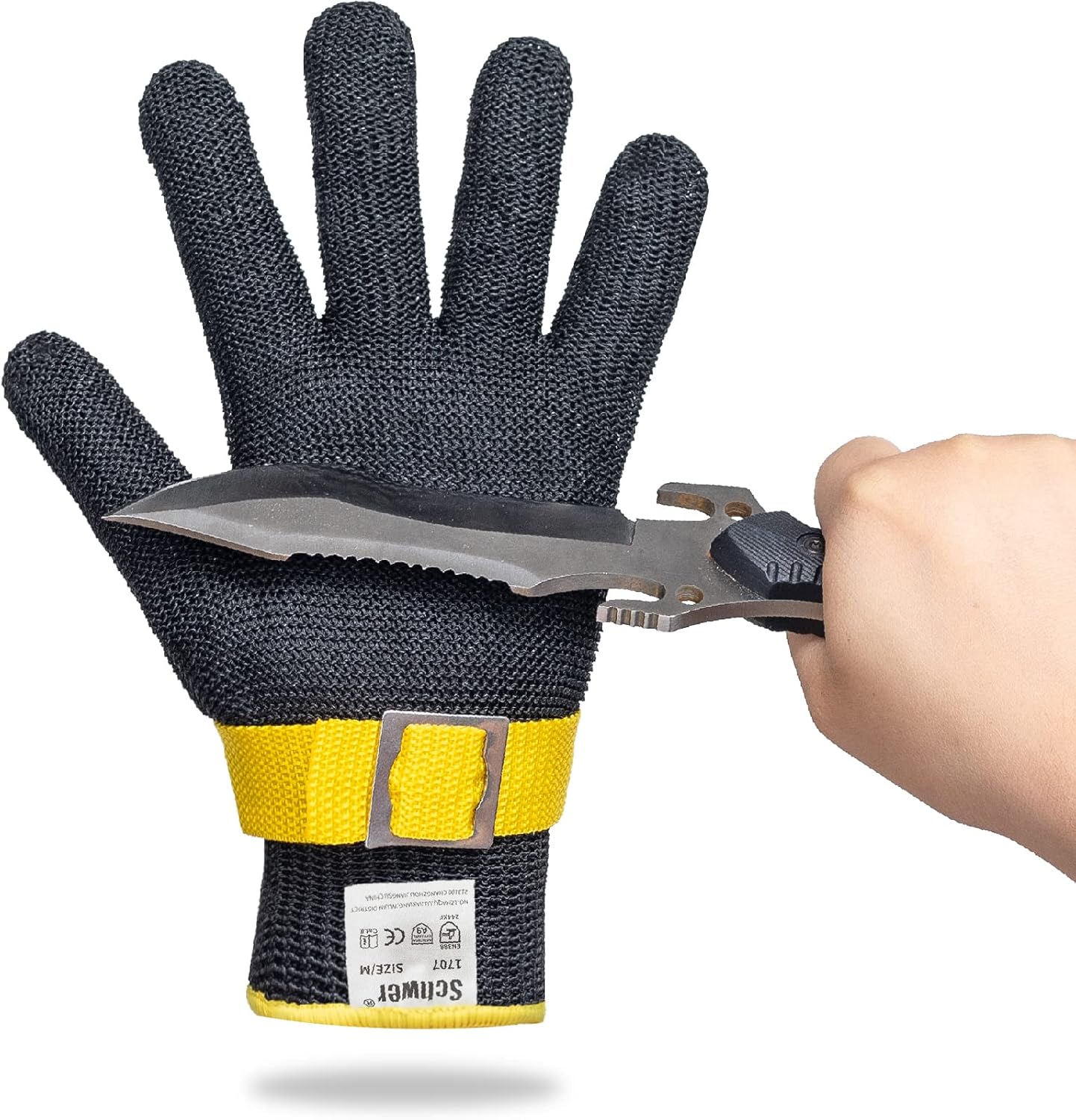 SlicePro ANSI A9 Cut Resistant Glove PR1706, Stainless Steel Mesh Metal Glove, Food Grade for Kitchen Cooking, Butcher Meat Cutting, Oyster Shucking, Mandoline, (XL, 1 PCS)